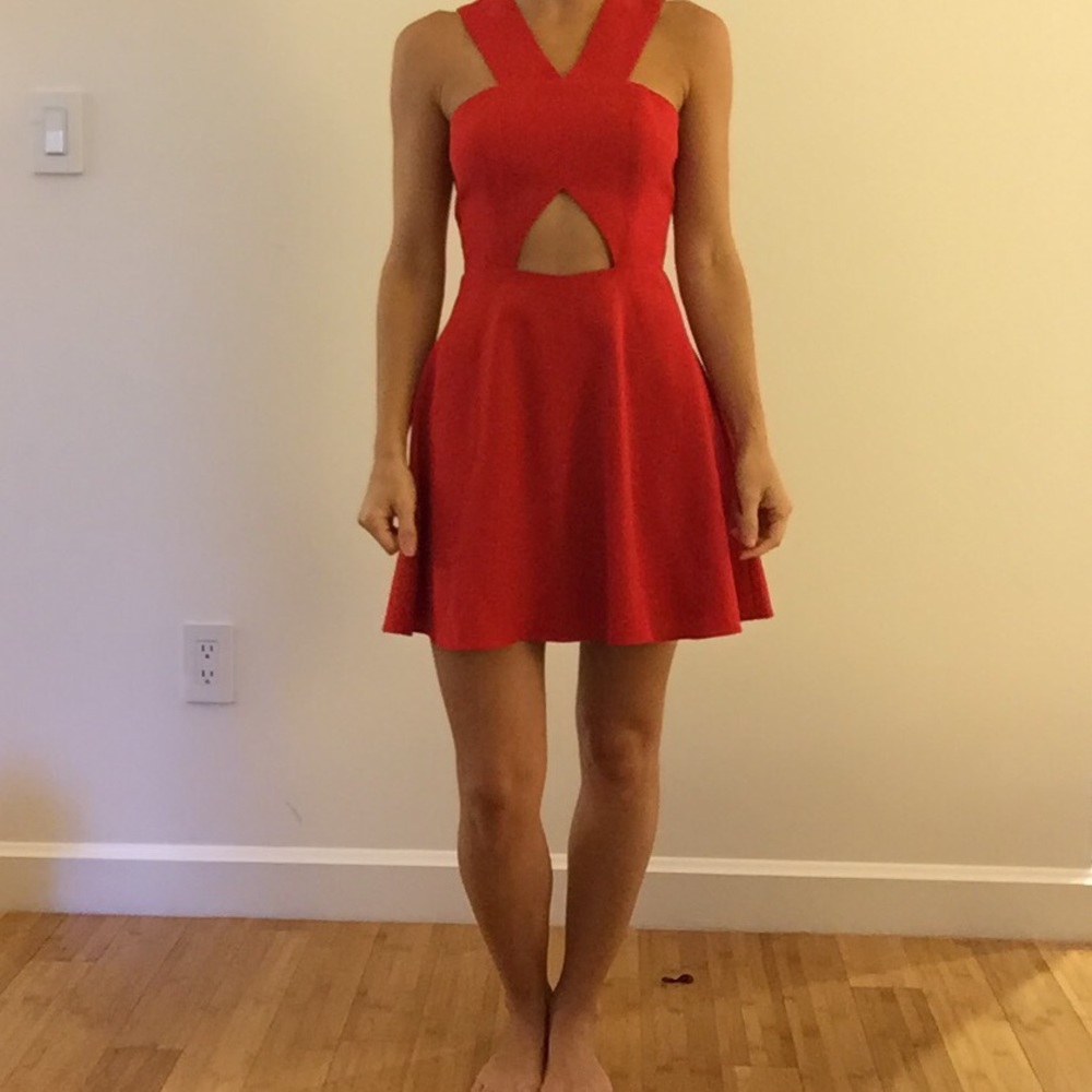 Red NBD dress